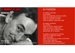 Miguel Gila - Poema - Si pudiera