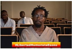 El Humorista Gráfico Ramón Nse Esono aun permanece en prisión, a pesar de que se retiraron todos los cargos en el juicio #FreeNseRamon #LibertadHumoristaEono